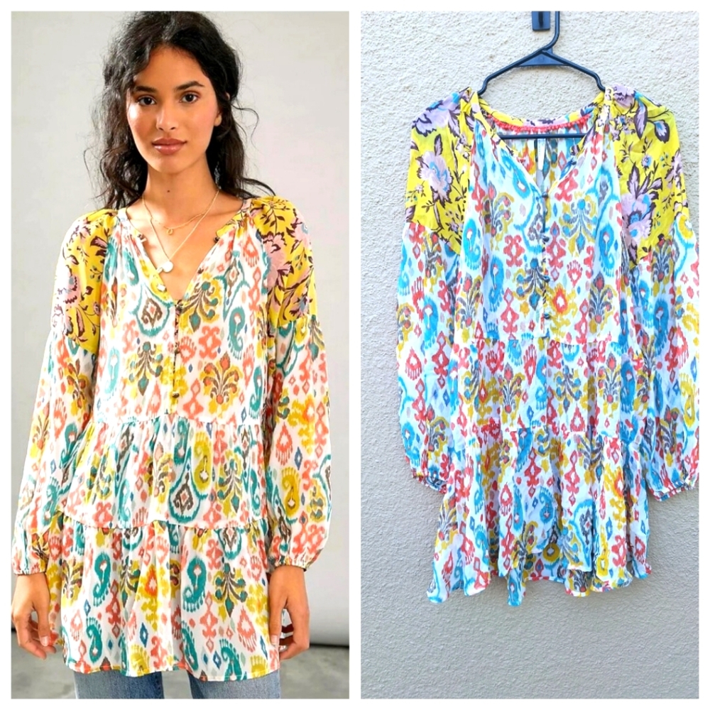 NWOT ANTHROPOLOGIE Colorful Bohemian Women's Top